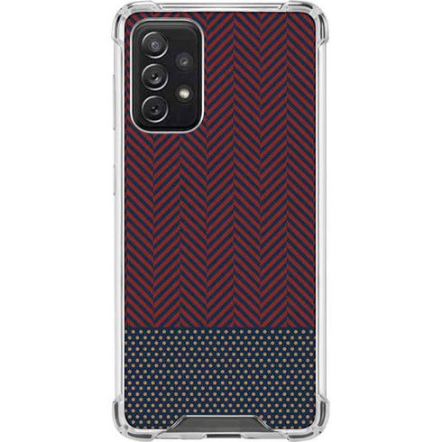 Blocked Polka Dot Chevron Galaxy A72 5G Clear Case